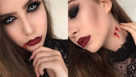 cute vampire makeup looks|easy vampire makeup tutorial.